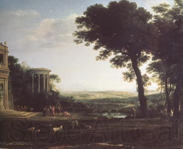Claude Lorrain Landscape with a Sacrifice to Apolio (n03) Norge oil painting art
